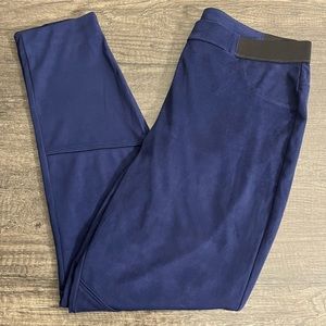 Kind Of Faux Suede Cobalt Blue Leggings, Size L